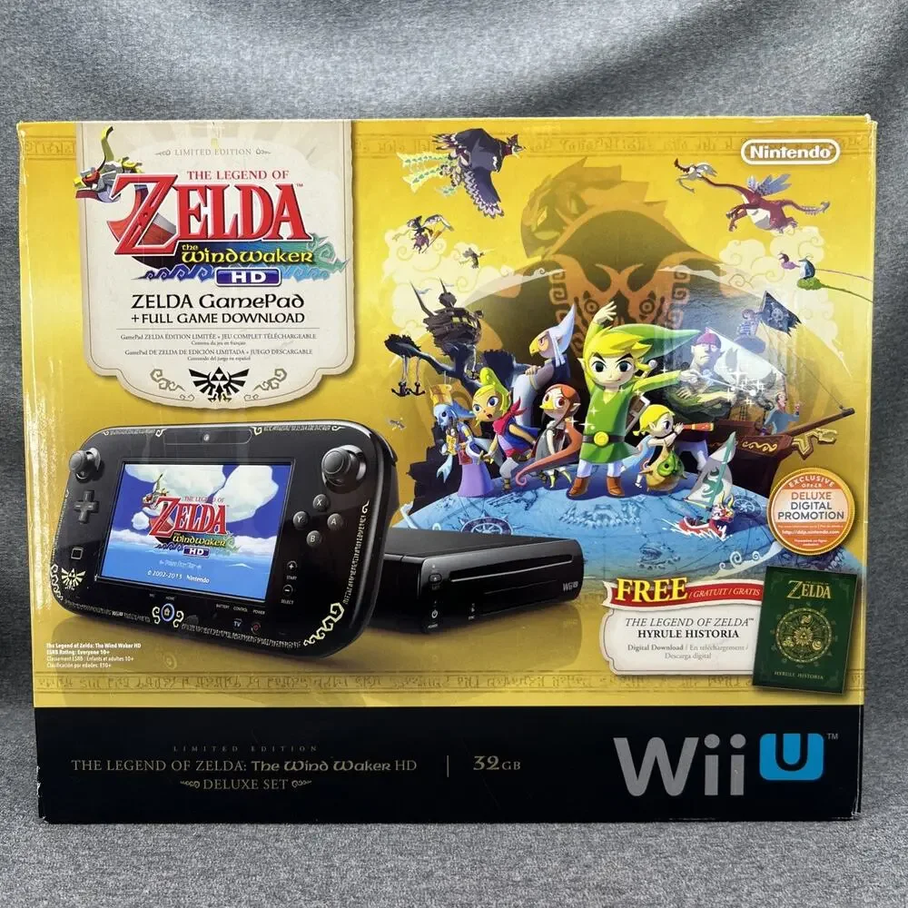 Nintendo Wii U Zelda Wind Waker HD Replacement BOX ONLY 32GB Deluxe Set